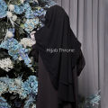 Two-Layer Niqab Hijab, Super Breathable, Premium Korean Wool Chiffon, Medium Size. 