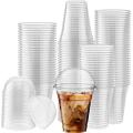 High Quality Disposable Glass WITH Dom Lid for Juice, Slush - 16oz. 