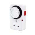 XHHDQES 2X 24-Hour Segmented Timer Switch-Energy-Saving Plug Timer Socket Kit-with Time Controller 3-Pin Plug UK Plug. 