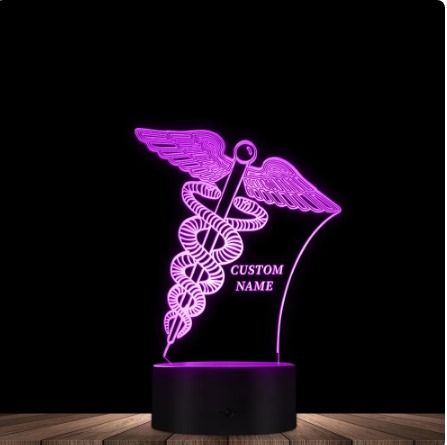 Customize 3d Doctor Name illusion lamp, 3D Light Lamp, Night Lamp, Decoration Piece, Gift Piece