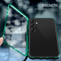 For Samsung Galaxy A15 5G/4G Magnetic Double Sided Glass Phone Case for Samsun Galaxy A15 Samsun a 15 6.5 inch Clear HD Shockproof Case. 