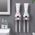 【HOT】 Creative Wall Mount Automatic Toothpaste Dispenser Bathroom Accessories Waterproof Lazy Toothpaste Squeezer Toothbrush Holder. 
