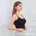 Single piece packaging Pinduoduo black and white solid round neck strapless vest knitted sweater suspender. 