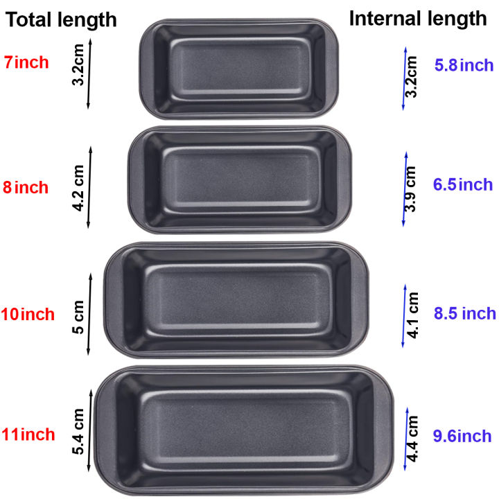Nonstick Bread Loaf Pan Cake Bread Mold Bakeware Gray Fruit Cake pan Loaf Cake Pan Mould Cake Pans Single Cake Baking Tool non stick long Shape Cake Mould Fruit Cake Cream Cake Making Tool Cakepan Non Stick Baking Trays & Pans Pastry Baking Non Stick Pan