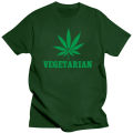 Vegan Vegetarian Weed Gift T Shirt For Men Women Animal Lover Statement T-Shirt Green Hemp Leaves Short Sleeve Funny Tshirt. 