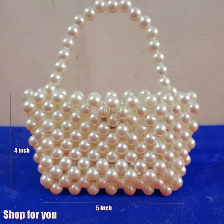 Girls%20kids%20pearl%20mini%20Bag%20Cute%20beaded%20purse%20special%20handmade%20gift%20-%20Image%203