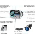 SONRU Newest FM Transmitter Bluetooth 5.0, Bluetooth Car Radio Transmitter Handsfree Car Kit QC3.0 USB Car Charger, Support TF Card AUX Input, Crystal Sound, Color Light, 1.1M Cable, 2 Install Ways. 