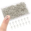 Colorfulaima 200PCS Screw Eye Pins for Keychain Making – Durable, Rust-Resistant Mini Metal Hooks for DIY Jewelry, Crafts & Home Décor. 