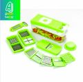 Vegetable Chopper cutter Slicer Multifunctional 14 in 1 Food Choppers Onion Chopper Vegetable Slicer Cutter Dicer Veggie Chopper with 8 Blades, Colander Basket, Container for Salad Potato Carrot Garlic. 