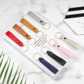 Wholesale PU Leather Key Chain Woman Man Luxury Business Gift Custom Company Logo Advertisement Simpe Fashion Car Key Strap Gift. 