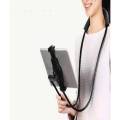 Universal 360 Degree Rotation Flexible Neck Snake Stand Phone Selfie Holder - Black. 