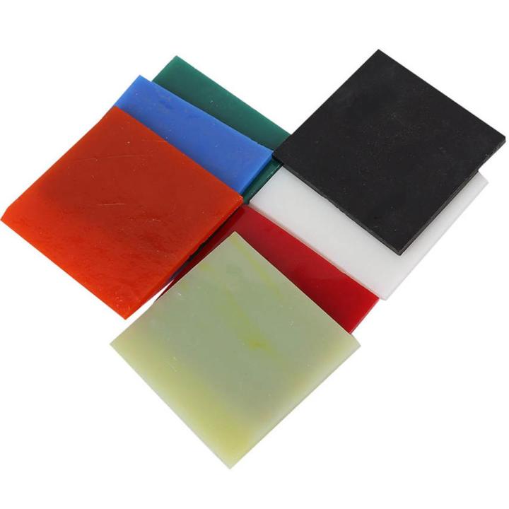 7 pieces square glass sheet sponge bright colorful different colors packed in a stained project