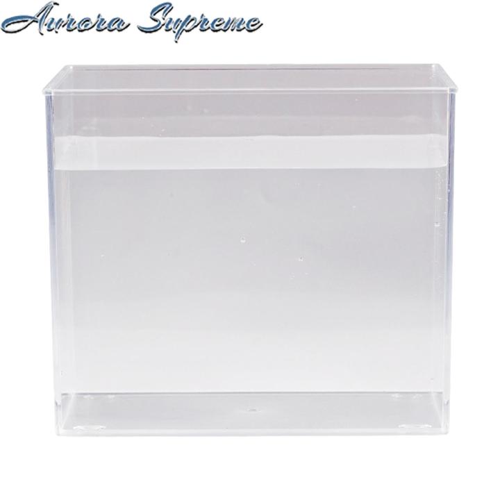 Observation Fish Tank 360 Degree Viewing Betta Fish Tank Aquarium for Home Office Decor High Light Transmittance Non-slip Base Ideal for Study Room Desktop Tabletop Fish Tank