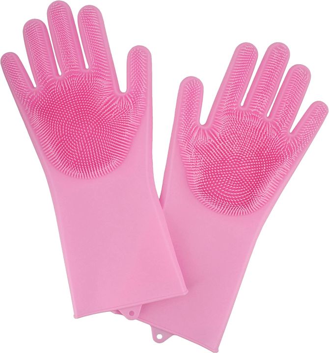 Reusable%20Silicone%20Magic%20Washing%20Gloves%20Pair%20with%20Scrubber%20for%20Kitchen,%20Bathroom,%20Car,%20Pet%20and%20Multipurpose%20Cleaning%20and%20Washing%20(1%20Left%20and%201%20Right%20Hand%20Silicone%20Scrub%20Glove%20Pair)%20-%20Image%202
