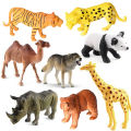 Large Size 7 inch - 6 Character Wild Animal Kingdom - Zebra Alligator Crocodile Kangaroo Hyena Hino Wolf Rubber Animals Action Figure World Jungle Zoo Toys Set - Big Animal For Kids Boys Girls Fun Playing Prank Play Toy. 