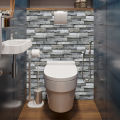 6Pcs 3D Self-Adhesive Wall Sticker 30x15cm Oil Proof Waterproof Brick Stone Imitation Brick Tile Stone Particle Wallpaper Decals. 