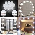 Led Vanity Lights Strip Kit with 14 Dimmable Light Bulbs for Full Body Length Makeup Mirror, Wall Mirror, Plug in Vanity Mirror Lights with Power Supply, 3 Color Modes, Mirror Not Included. 