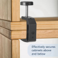 Universal C-Clamp for Desktop Mount Tables Desk Clamp Aluminum Support Small C Clamp 2 Pack Easy to Use. 