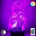 Anime Naruto Uzumaki Led Night Light Team 7 Sasuke Kakashi Hatake Kids 3D Lamp. 
