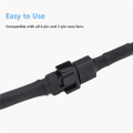 6Pcs PWM Fan Splitter Cable 2Way 4Pin Y Sleeved Extension Power Cable 1To2 Converter for PC Motherboard,Computer CPU Fan. 