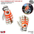 Soft Ground Football Goalkeeper Gloves - Green & White. 