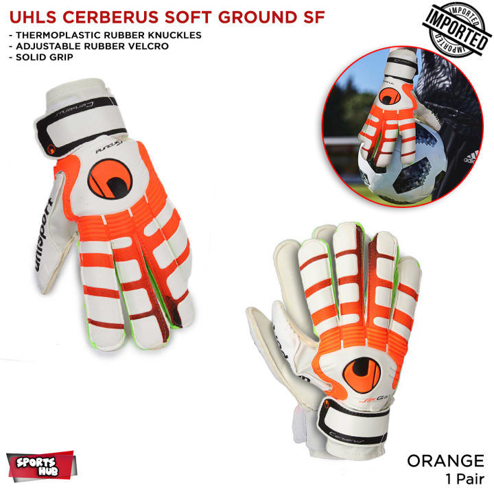 Soft Ground Football Goalkeeper Gloves - Green & White