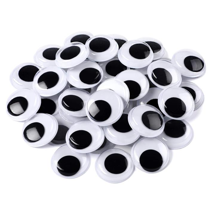 Googly Eyes Pack of 50 Black 1.5cm Diameter Art and Craft Material