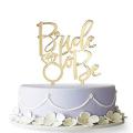 Bride to Be Cake Topper Golden Silver Color -  Acrylic Wedding Supplies Bride Cake Decoration Card Couple Cake Topper. 