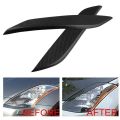 Black Carbon Fiber Headlight Eyelids Covers for 2003-2008 Nissan 350Z Fairlady Z Z33 (Pack of 2). 