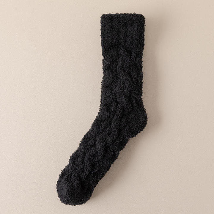 Coral velvet socks Men's coral velvet socks Do not drop socks Medium length socks Plush socks Coral velvet socks Do not drop socks for Floor socks Home socks Winter socks Sleep socks