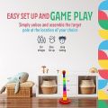 Ring Toss Challenge: Mini Plastic Hoop Game for Family Fun & Friendly Competition. 