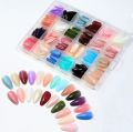 144/288/576 Pcs Box Colorful Artifical Nails Acrylic Full Cover Nail | Fake Nails | Fancy Artifical Nails | French nails | Nails For girls In Multicolours. 