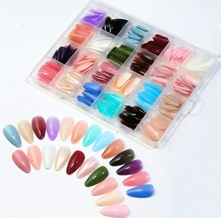576%20Pcs%20Box%20Colorful%20Artifical%20Nails%20Acrylic%20Full%20Cover%20Nail%20%7C%20Fake%20Nails%20%7C%20Fancy%20Artifical%20Nails%20%7C%20French%20nails%20%7C%20Nails%20For%20girls%20In%20Multicolours%20-%20Image%203