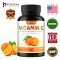 Pslalae Vitamin C Supplement with Elderberry and Citrus Bioflavonoids, Children's Immune Booster Supplement, Vitamin C Capsules. 