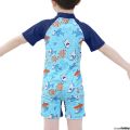 Kids Girl Boy Swimsuit Cartoon Print Zipper One-piece Swimming Suit Cute Summer Children Beachwear 3-12Yrs. 