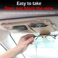 1Pc Multi-function Car Sun Visor Organizer Clip PU Leather Multi-Pocket Storage Pouch Pen Glasses Holder Auto Interior Accessories. 
