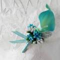 2pcs Calla Wedding Boutonniere Corsage Prom Brooch Pin. 