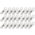 NANLIY-24 Pcs Stainless Steel Wire Clip, Multi-Function Clip, Utility Clip Pins Hang Clip Office Fastener, Metal Wire Clip for Clothes Clothes Drying. 