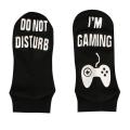 Baqsoo 1 Pair Funny Ankle Socks,  Do Not Disturb I'm Gaming  Cotton Novelty Socks Gamer Socks - Perfect Gamers Gift for Game Lovers - Christmas Birthday Halloween Present. 