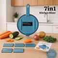 Stainless steel 5 in 1 vegetable cutter - Vegetable slicer Salad handheld chopper changeable blades kitchen tool - Kitchen accessories gadget multi-functional onion potato cutter. 