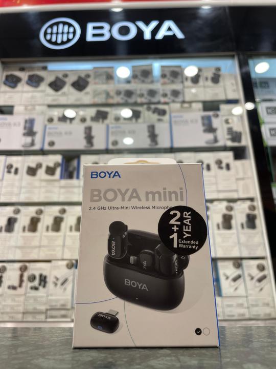 BOYA mini 12 2-Person Tiny Wireless Microphone System with Lightning & USB-C Connectors for Mobile Devices