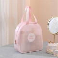 Material Makeup Bag Lightweight Semi-Transparent Waterproof Toiletry Pouch Mesh Divider Handled Travel Organizer for Travel. 