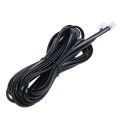 30FT Landline Telephone Set Extension Cord Cable, Landline Phone Line Wire with RJ11 6P4C Plugs, Includes Cable Clips - Black. 
