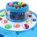 Gogo Fishing Fish Catching Game Piano 2 Rotary Ponds and 4 Pods with Music and Light Function. 
