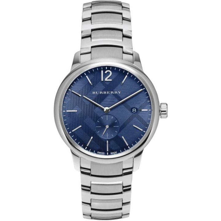 BURBERRY Blue Dial Silver Stainless Steel Watch For Men BU-10007