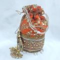 Traditional Hand potli fancy embroidered clutch bag for wedding best gift for women  gol bag. 