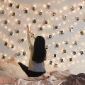 Photo Peg Star Clips String Lights 20 LED Fairy Lights for Bridal Shower Party, Wedding, Birthday Party, Anniversary Decorations Warm White. 