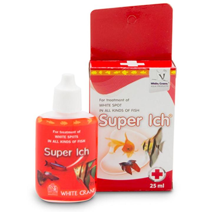 Super Ich White Crane For Treatment Of White Spots, Closed Fins, And Fungus In All Kinds Of Fish 25ml