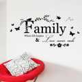 Family Love Never Ends Quote Vinyl Wall Sticker Wall Decals Lettering Art Words Stickers Home Decor Wedding Decoration Poster. 