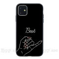 Girls Bff Best Friends Forever Black Soft Phone Cases Cover For iPhone 14 11 12 13 15 PRO X S MAX XR 7 8Plus Cute Couple Capinha. 